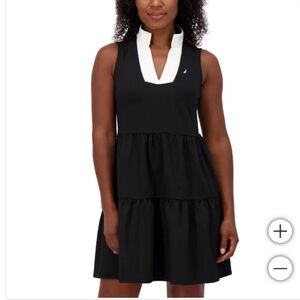 NWT Nautica Jeans Women's Tiered black Dress summer fall spring